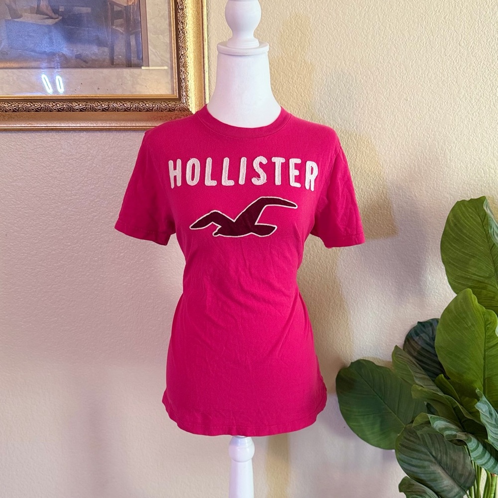 Vintage Y2K Babydoll Pink Hollister Embroidered Top